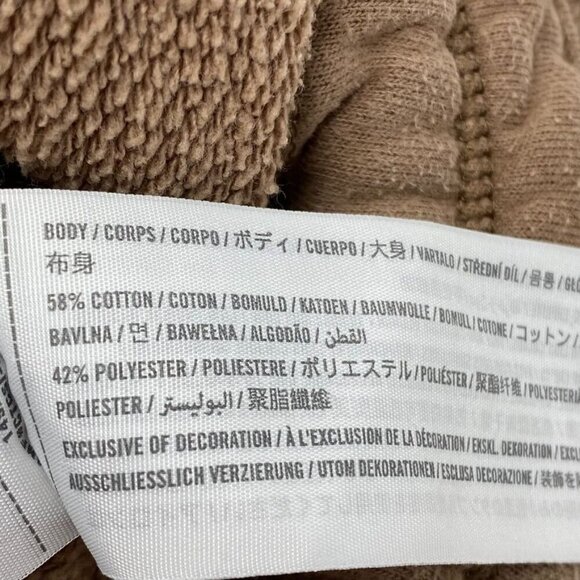 Abercrombie & Fitch Tan Sweatshorts Plush Lounge Shorts Size Medium B13 - Picture 4 of 6